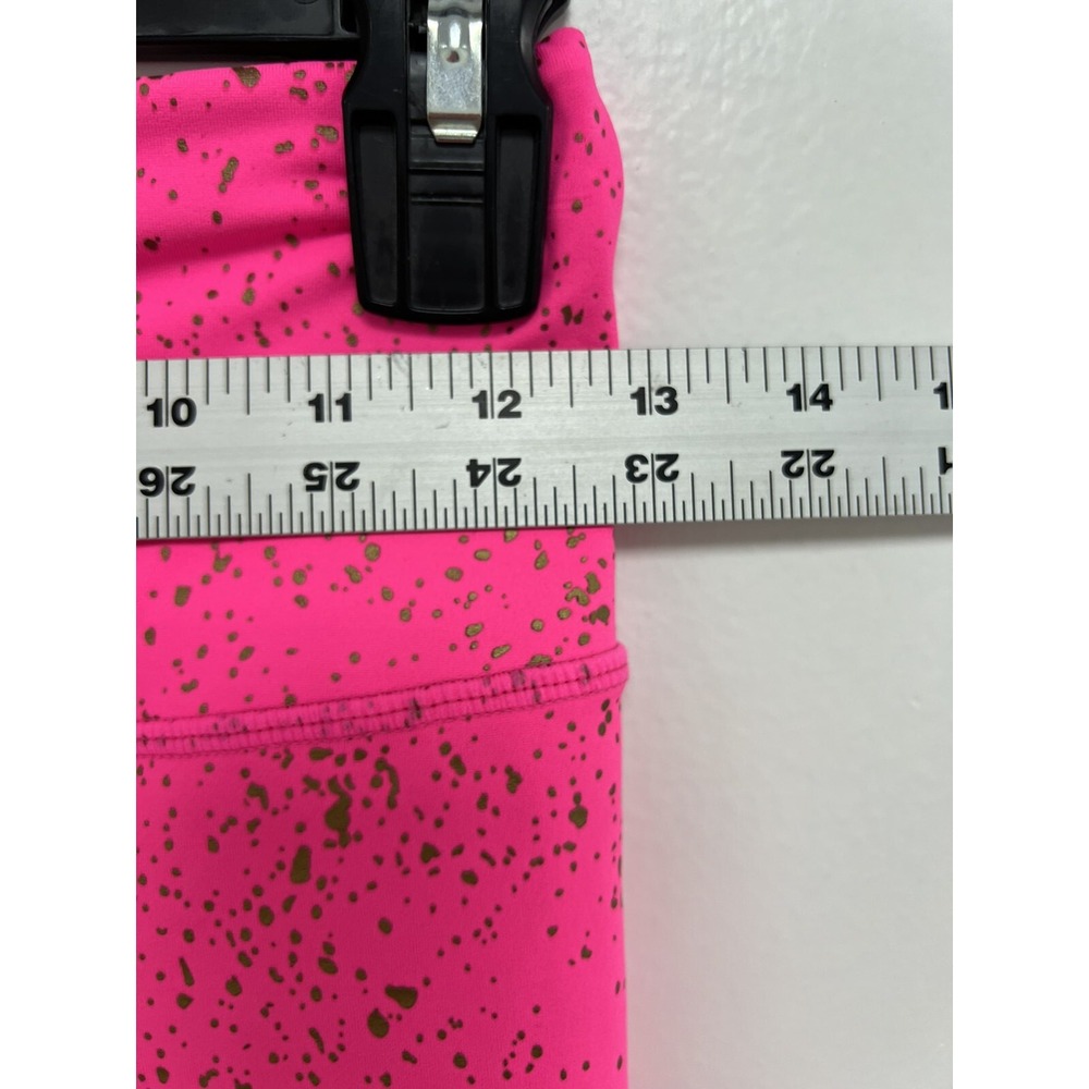 Zyia Women Hot Pink Stay Gold  pink cropped Leggings Size 2 A005245 - Picture 4 of 6